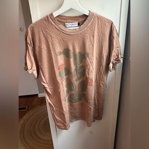 Women's Short Sleeve Vintage Feel Graphic Tee Joshua Tree California cactus